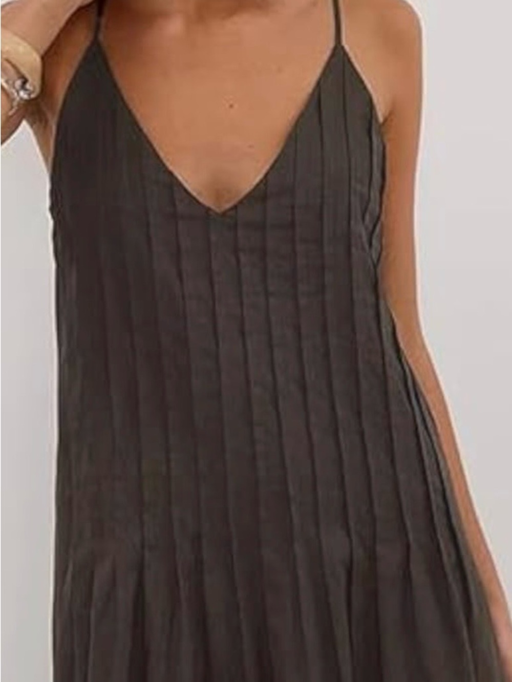 Amazon spaghetti strap V-Neck Maxi Sundress - Picture 4 of 7